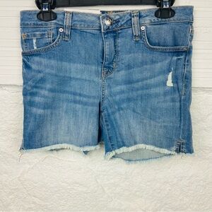 NWT SEVEN 7 denim weekend short fray hem sits at waist comfort stretch shorts 4